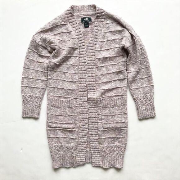 Roots light purple knit open front cardigan EUC S(5-6Y) - Picture 1 of 5